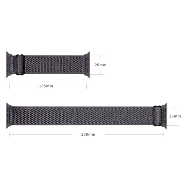 Apple Watch Series 41mm - 40mm - 38mm Universal Watch Band Wave Design Nylon håndleddsrem - Blue Purple