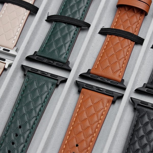 Apple Watch Series 41mm - 40mm - 38mm Universalklokkearmbånd i ekte kuskinn - Brun