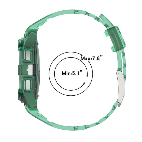 Samsung Galaxy Watch4 44 mm fleksibelt erstatningsarmbånd med integrert klokkeveske - Gjennomsiktig