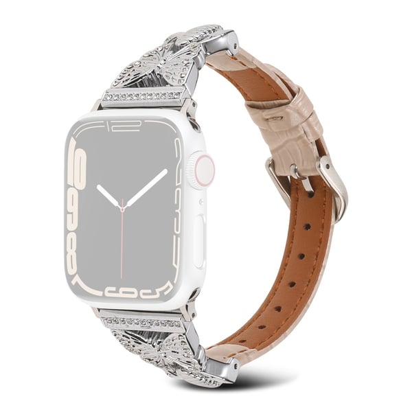Apple Watch Series 49mm - 45mm - 44mm - 42mm Universal erstatningsarmbånd - Lyserosa / Sølv Spenne Spenne