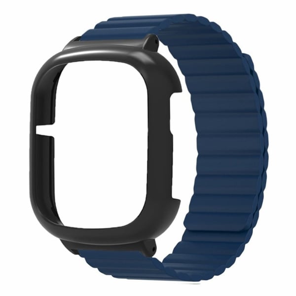 Honor Watch 4 Fleksibelt magnetisk armbåndsarmbånd med støtsikkert klokkeveske - Mørkeblå