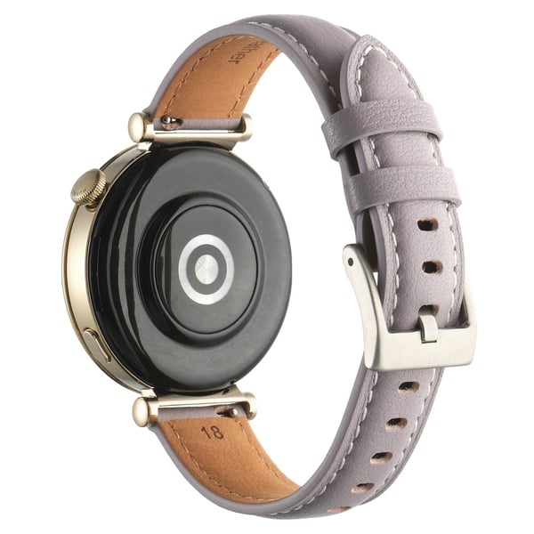 18 mm urrem til Huawei Watch GT 4 41 mm / Garmin Venu 3S urrem i ægte okselæder - Lyselilla