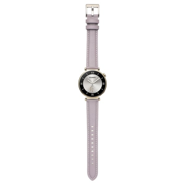 18 mm klokkerem til Huawei Watch GT 4 41 mm / Garmin Venu 3S urrem i ekte kuskinn - Lyselilla