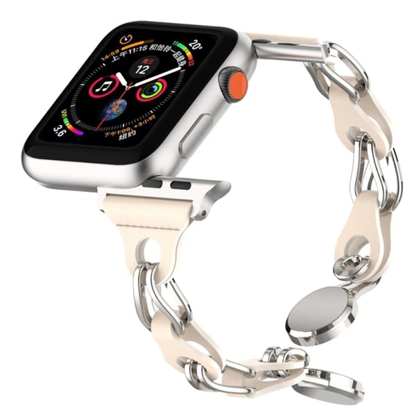 Apple Watch Series 41mm - 40mm - 38mm Universal magnetisk klokkerem med magnetisk armbånd - Melkete