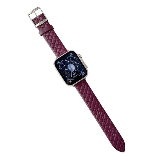 Apple Watch Series 41mm - 40mm - 38mm Universal Smart Watch Band Rhombus Grid Strap - Rødvin Apple Watch Series 41mm - 40mm - 38mm Universal Smart Watch Band Rhombus Grid Strap - Rødvin