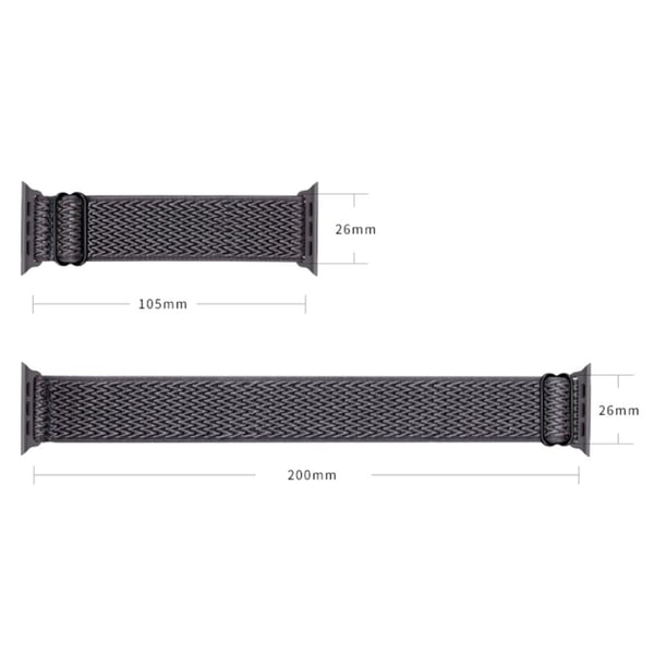 Apple Watch Series 41mm - 40mm - 38mm Universal Watch Band Wave Design Nylon håndledsrem - Lyserød