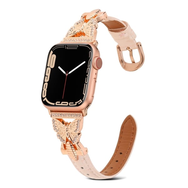 Apple Watch Series 49mm - 45mm - 44mm - 42mm Universal erstatningsarmbånd - Rosa / Rose Gull Spenne Spenne