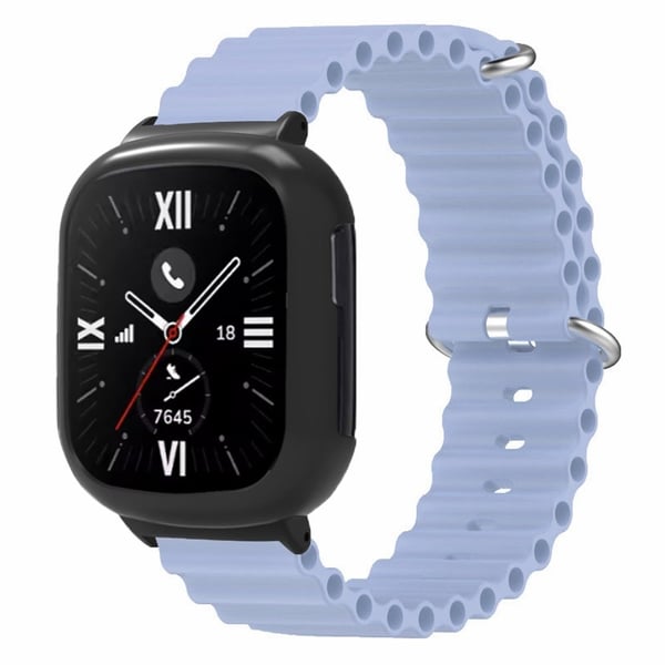Honor Watch 4 håndleddsrem med fleksibelt erstatningsarmbånd med urkasse - Lavendel Lilla