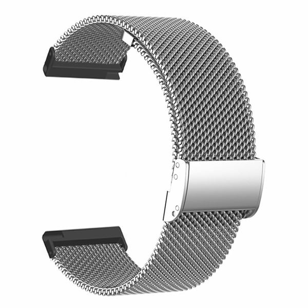Suunto Spartan Sport Wrist HR Baro / Suunto 7 kellon hihna 24mm ruostumattomasta teräksestä valmistettu verkko kellon hihna - Hopea