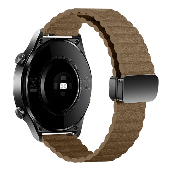 Samsung Galaxy Watch6 / Garmin Venu Sq 2 skinnklokkearmbånd 20 mm med magnetisk rem - Brun