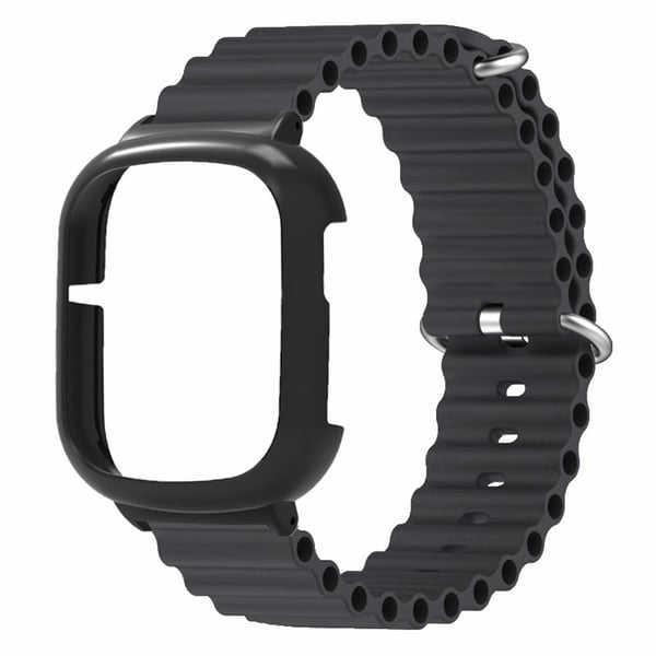 Honor Watch 4 håndleddsrem med fleksibelt erstatningsarmbånd med urkasse - Svart
