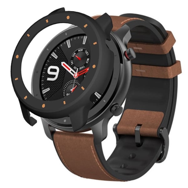 Huami Amazfit GTR 47 mm støtsikkert støtsikkert klokkeveske med tofarget designbeskyttende ramme - Svart + Gull