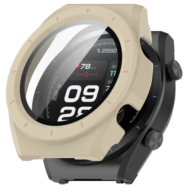 Beskyttelsesdeksel for Xiaomi Watch H1 Hardt støtbestandig klokkeveske med skjermbeskytter i herdet glass - Elfenbenshvit