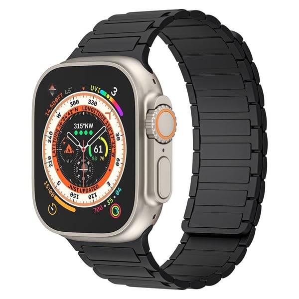 Apple Watch Series 41 mm, 40 mm, 38 mm magnetisk silikonarmbånd - Svart