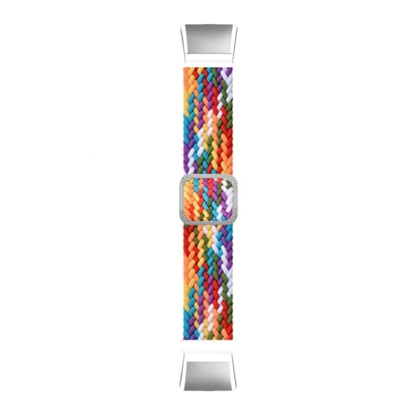 Flettet elastisk stofurrem til OPPO Watch Free - Regnbue