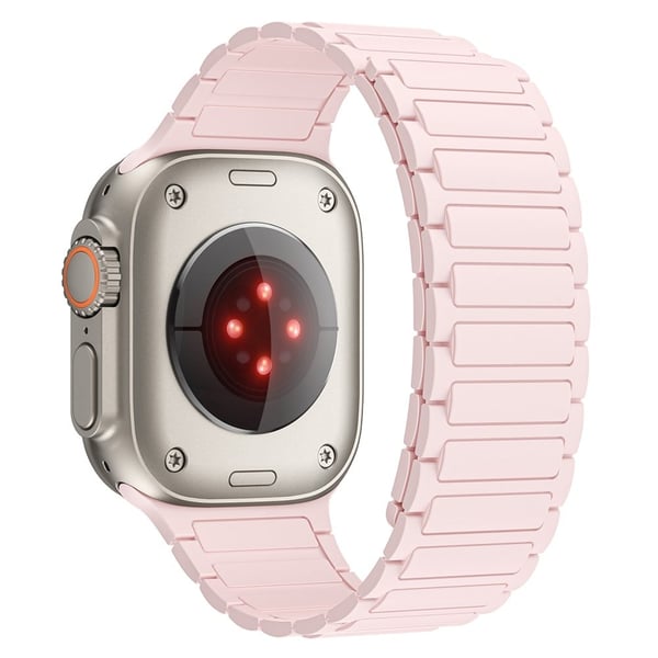 Apple Watch Series 41 mm, 40 mm, 38 mm magnetisk silikonarmbånd - Rosa