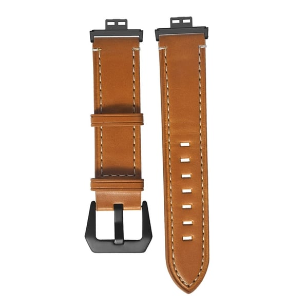 Huawei Watch Fit / Watch Fit Special Edition-rem Ekte retroklokkearmbånd i kuskinn - Brun