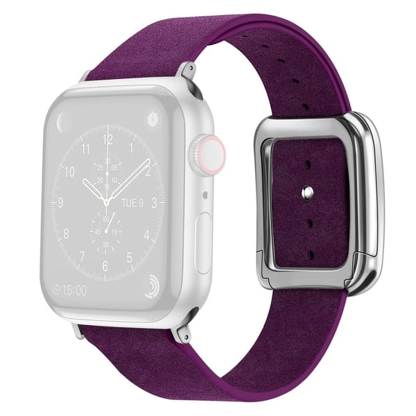 Apple Watch 49mm / 45mm / 44mm / 42mm Herreklokkearmbånd i lær - Lilla