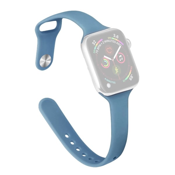 Apple Watch 41mm / 40mm / 38mm slank silikoneurrem - Denimblå