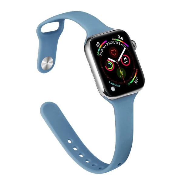 Apple Watch 41mm / 40mm / 38mm slank silikoneurrem - Denimblå
