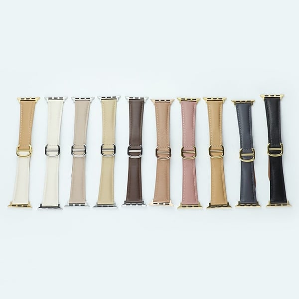 Apple Watch Series 41mm / 40mm / 38mm Cowhide Leather Watch Strap Erstatningsklokkebånd - Rosa