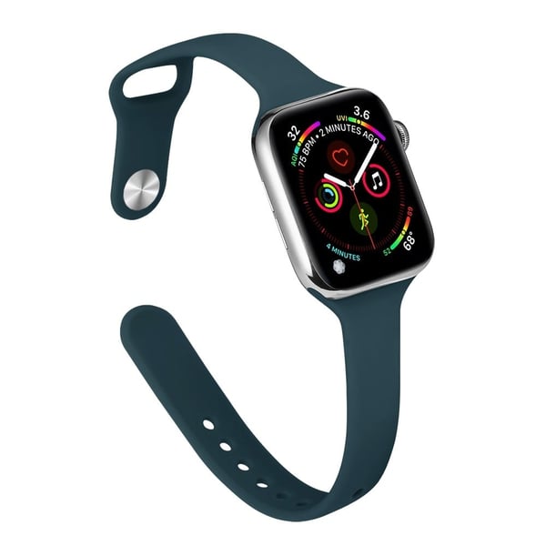 Apple Watch 41 mm / 40 mm / 38 mm slankt silikonarmbånd - Cyan