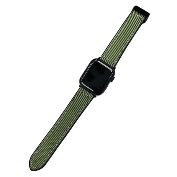 Apple Watch 49 mm / 45 mm / 44 mm / 42 mm magnetisk klokkerem i nylon - Militærgrønn