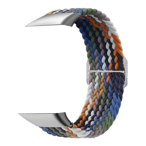 Flettet elastisk stoffklokkebånd for OPPO Watch Free - Denim