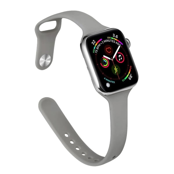 Apple Watch 49 mm / 45 mm / 44 mm / 42 mm slanke silikonarmbånd - Mørkegrå