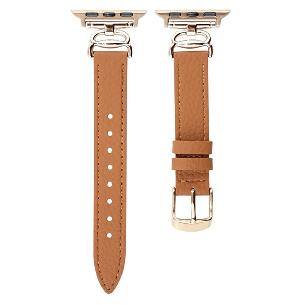 Lærarmbånd for Apple Watch Series 41mm / 40mm / 38mm Crab Connector Strap - Brun