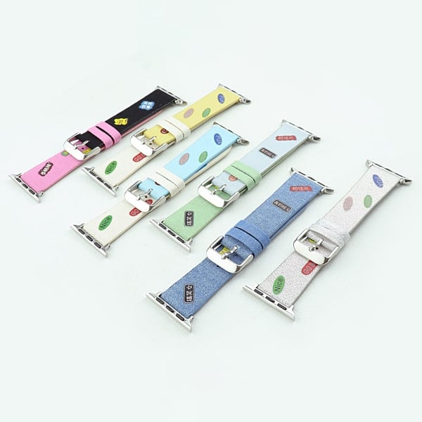 Apple Watch 49mm / 45mm / 44mm / 42mm Canvas Strap Replacement - Lyseblå + Grønn