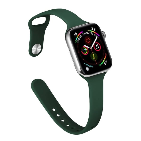 Apple Watch 49mm / 45mm / 44mm / 42mm Slanke klokkeremmer - Svartgrønn