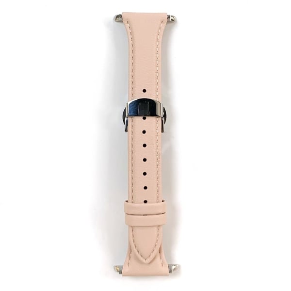 Apple Watch Series 49mm / 45mm / 44mm / 42mm Cow Leather Watchband Replacement Strap - Rosa / Sølv