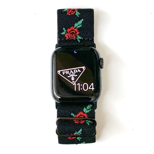 AW Apple Watch 49 mm / 45 mm / 44 mm / 42 mm nylonrem - Svart