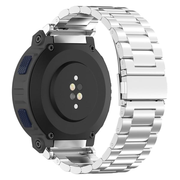 Huami Amazfit Active Edge A2212 Armbånd i rustfritt stål med 3 perler Erstatningsklokkerem - Sølv
