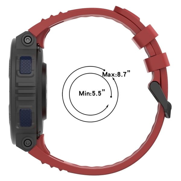 Huami Amazfit Active Edge A2212 Erstatningsarmbånd med mykt silikonarmbånd - Rød