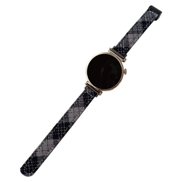 22 mm universalarmbånd med magnetisk lerretsrem - Svart + Grå