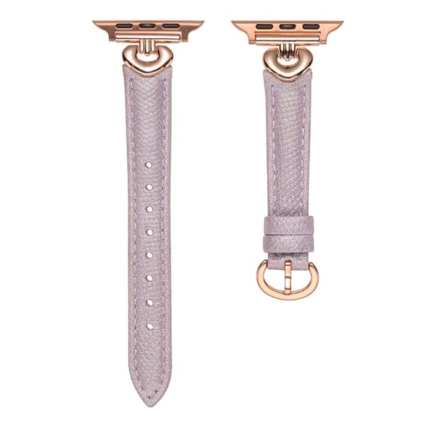 Apple Watch 49mm / 45mm / 44mm / 42mm Justerbar urrem i fåreskind - Lilla Apple Watch 49mm / 45mm / 44mm / 42mm Justerbar urrem i fåreskind - Lilla