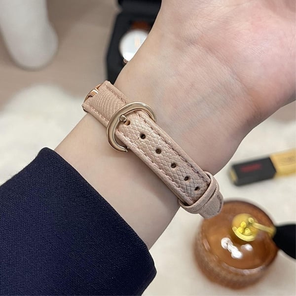Apple Watch 41mm / 40mm / 38mm Erstatningsarmbånd av saueskinn - Rosa