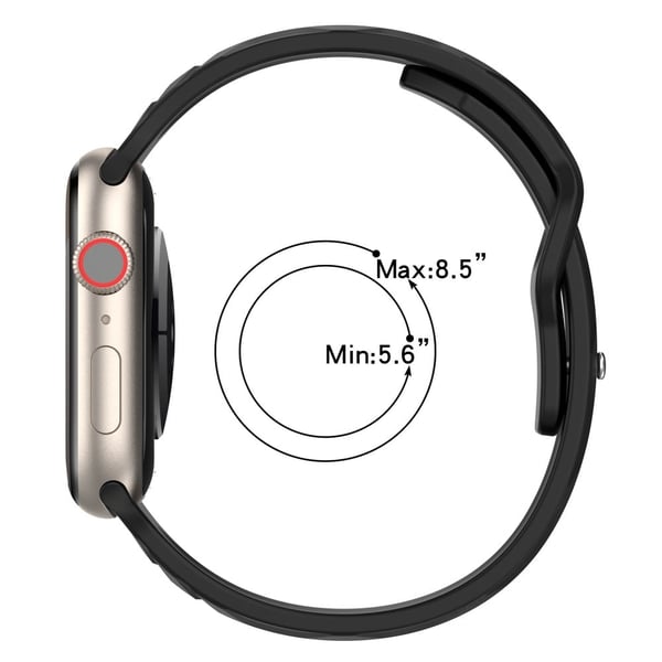 Apple Watch 49 mm / 45 mm / 44 mm / 42 mm Silikonarmbånd med tekstur - Grønn