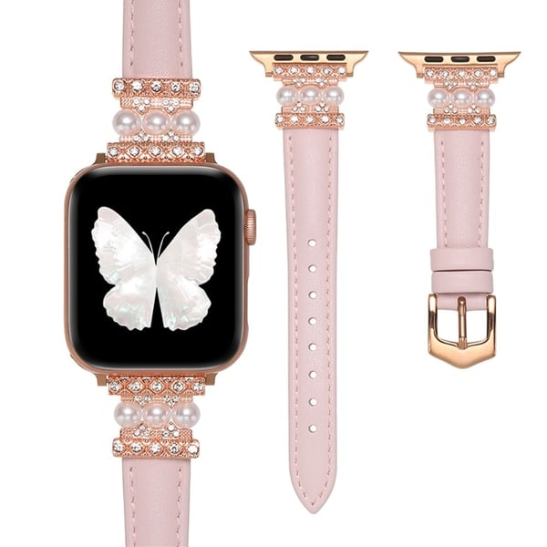 Apple Watch 49 mm / 45 mm / 44 mm / 42 mm Pearl justerbart klokkerem - Lyselilla