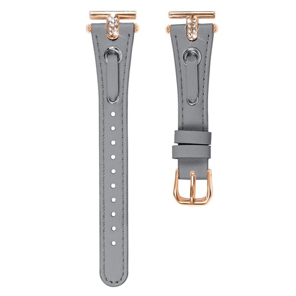 Huami Amazfit Youth Edition 20mm udskiftningsrem Ægte okselæder urrem - Grå Huami Amazfit Youth Edition 20mm udskiftningsrem Ægte okselæder urrem - Grå