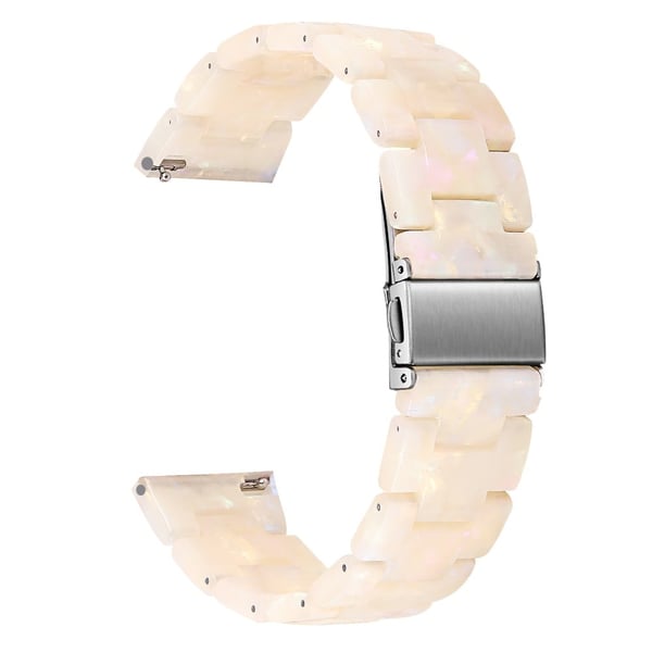 Misfit Vapor Resin Watch Strap Replacement Waterproof Watch Band - Fluorescens Hvit