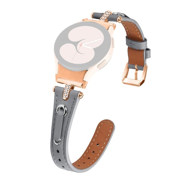 Samsung Galaxy Watch6 Urrem Ægte okselæderrem - Grå Samsung Galaxy Watch6 Urrem Ægte okselæderrem - Grå