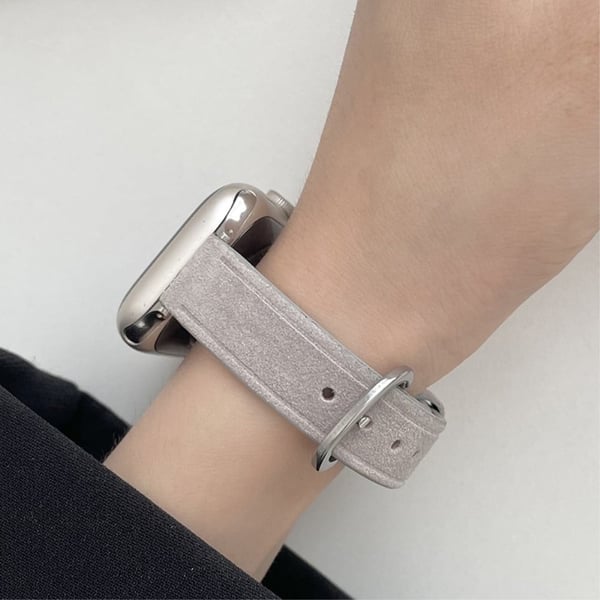 Apple Watch Series 41 mm / 40 mm / 38 mm myke klokkeremmer i lær - Grå