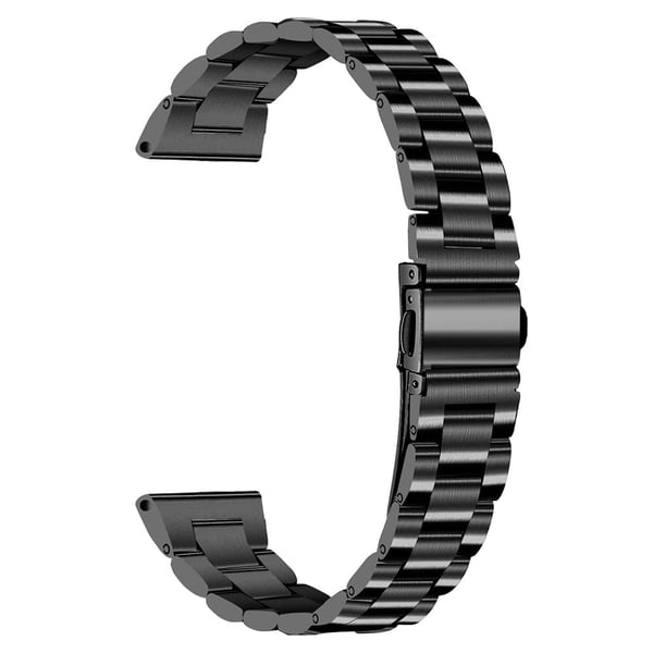 Samsung Galaxy Watch5 / Watch4 316L rustfritt stål 3-perleklokkerem 20 mm erstatningsrem - Svart
