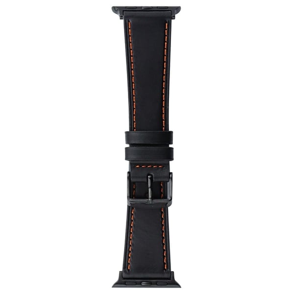 Apple Watch 41mm / 40mm / 38mm klokkerem Armbånd i ekte kuskinn - Svart
