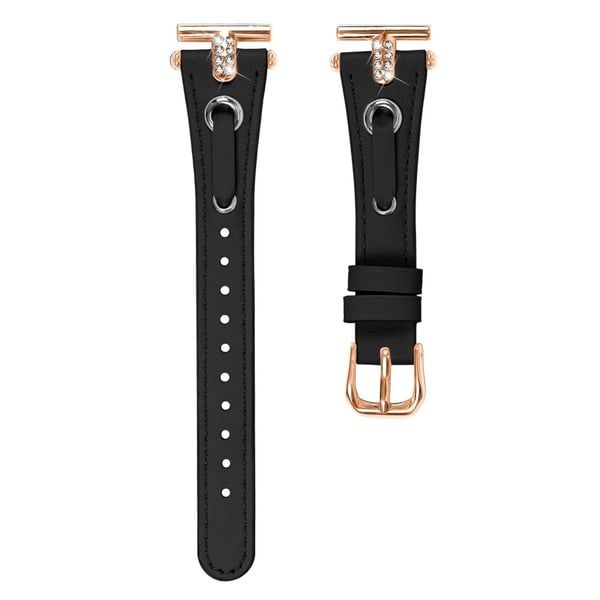 Garmin Vivomove / Vivomove HR-klokkebånd Erstatning Ekte kuskinnrem med rhinestone dekor - Svart