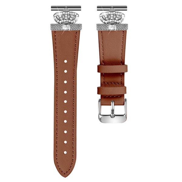 Garmin Forerunner 245 / 245 Music Cowhide Band Crown Design Håndleddsrem - Brun