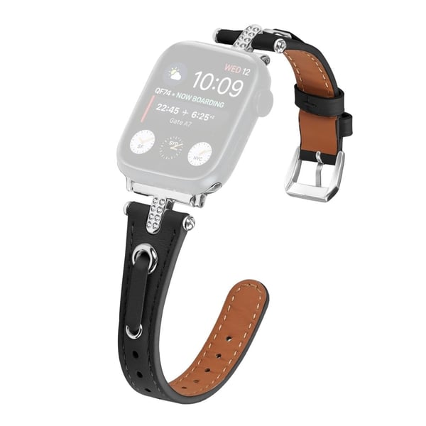 Apple Watch 49mm / 45mm / 44mm / 42mm - Ryddig klokkerem - Svart